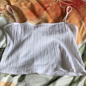 Ribbed crop tank top
